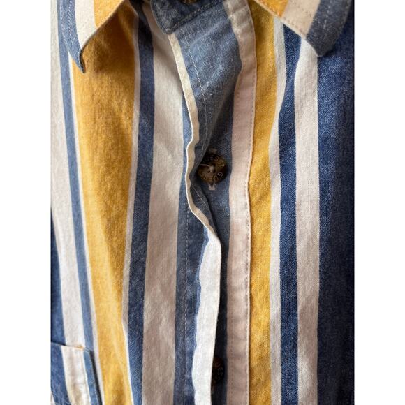 Vintage 90s Guess‎ Striped Button Up - Picture 3 of 5